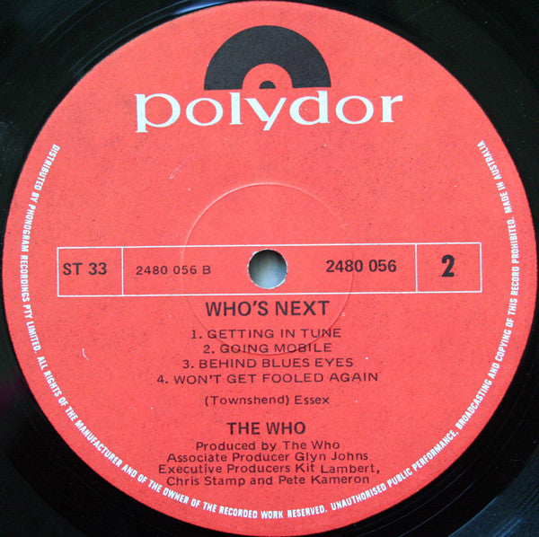 The Who – Who's Next LP vinyl record, image 4 of 4