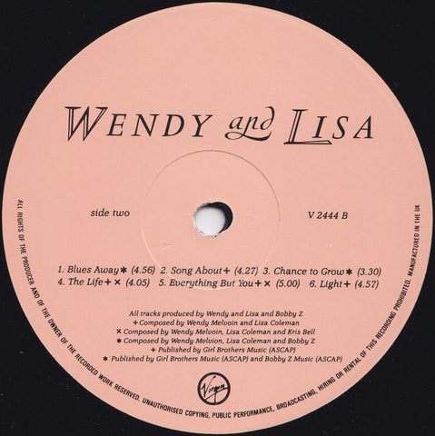 Wendy & Lisa – Wendy And Lisa LP vinyl record, image 4 of 7