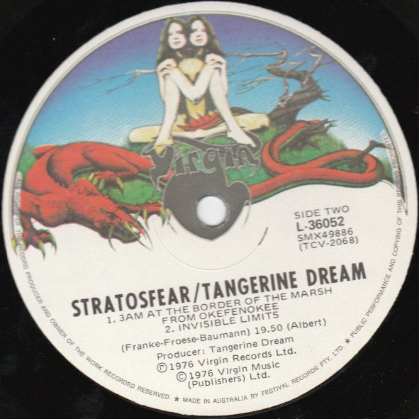 Tangerine Dream – Stratosfear LP vinyl record, image 3 of 3