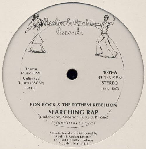 Bon Rock & The Rythem Rebellion – Searching Rap 12" vinyl record, image 1 of 2