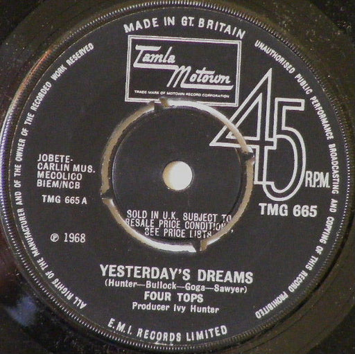 Four Tops – Yesterday's Dreams 7" vinyl record, image 1 of 2