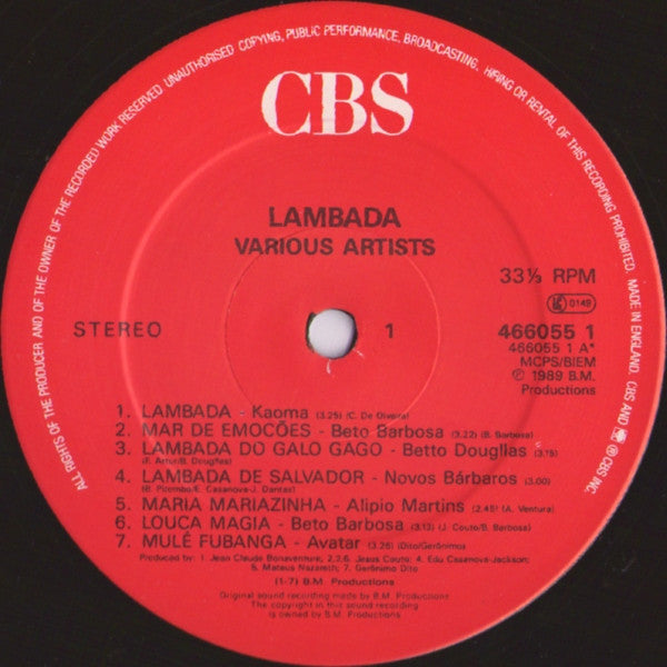Various – Lambada LP vinyl record, image 3 of 4