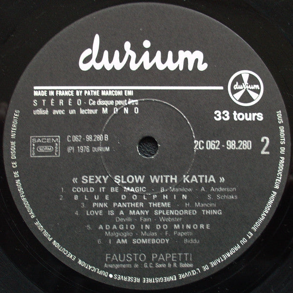 Fausto Papetti – Sexy Slow With Katia LP vinyl record, image 4 of 4