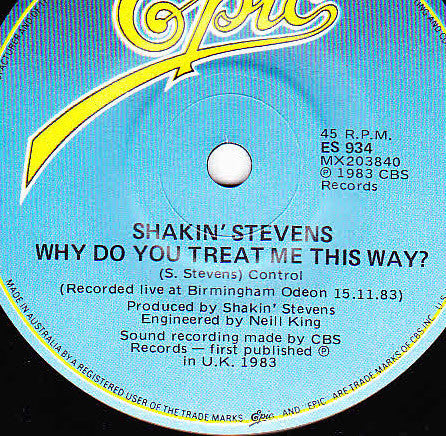 Shakin' Stevens, Bonnie Tyler – A Rockin' Good Way 7" vinyl record, image 4 of 4
