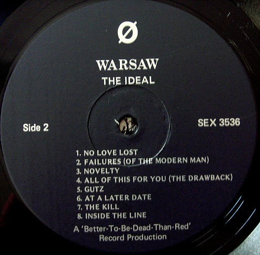 Warsaw – The Ideal LP vinyl record, image 4 of 4