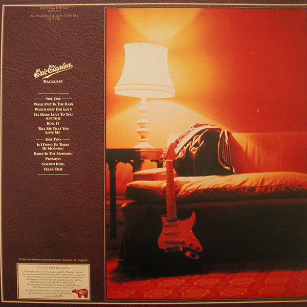 Eric Clapton – Backless LP vinyl record, image 5 of 7