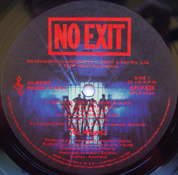 The Angels – No Exit LP vinyl record, image 5 of 6
