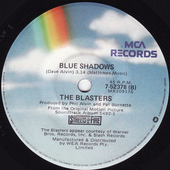 Dan Hartman, The Blasters – I Can Dream About You / Blue Shadows 7" vinyl record, image 4 of 4