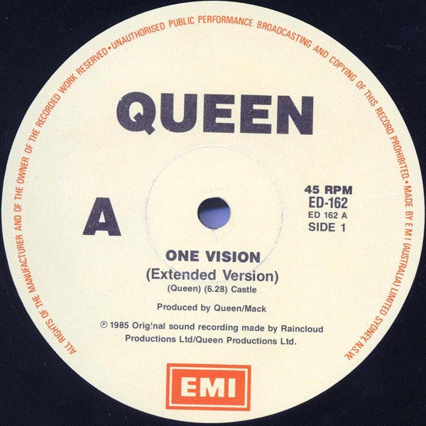 Queen – One Vision 12" vinyl record, image 3 of 4