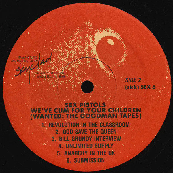 Sex Pistols – We've Cum For Your Children (Wanted: The Goodman Tapes) LP vinyl record, image 4 of 6