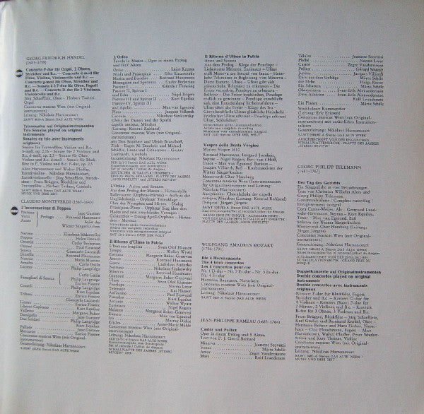 Concentus Musicus Wien, Nikolaus Harnoncourt – Concentus In Concert (Holland Festival) LP vinyl record, image 9 of 10