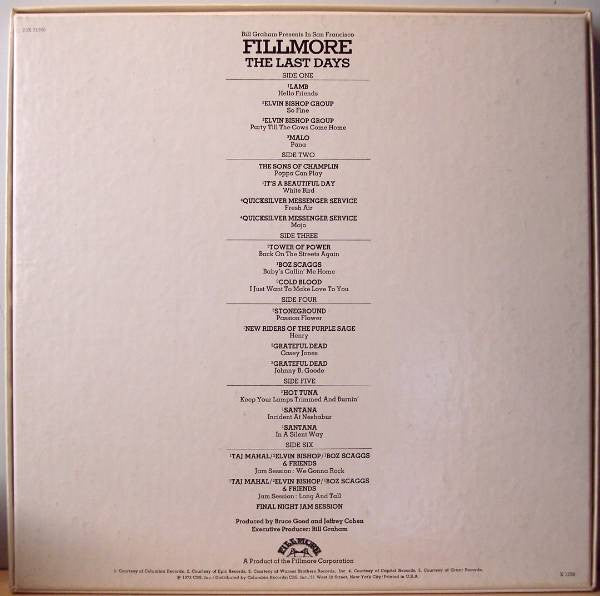 Various – Fillmore - The Last Days (3xLP) LP vinyl record, image 2 of 10