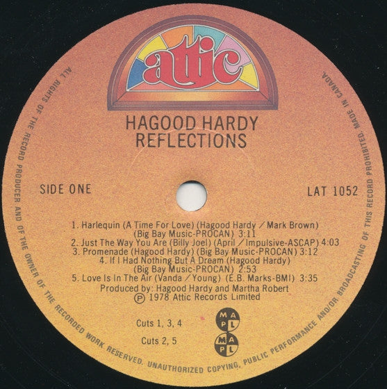 Hagood Hardy – Reflections LP vinyl record, image 4 of 5