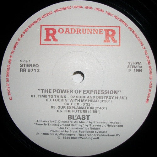 Bl'ast – The Power Of Expression LP vinyl record, image 4 of 5