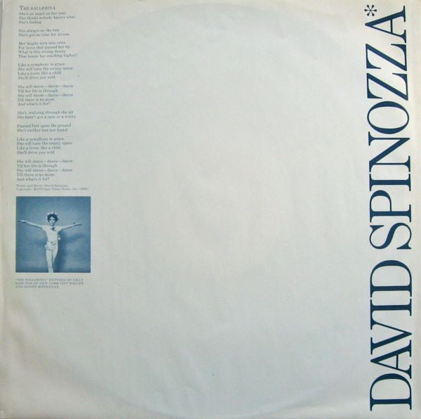 David Spinozza – Spinozza LP vinyl record, image 5 of 5