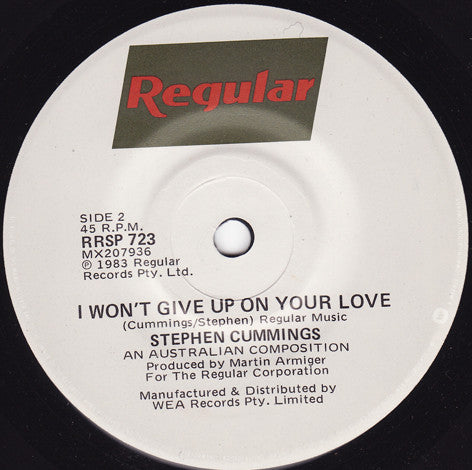Stephen Cummings – Stuck On Love 7" vinyl record, image 3 of 3