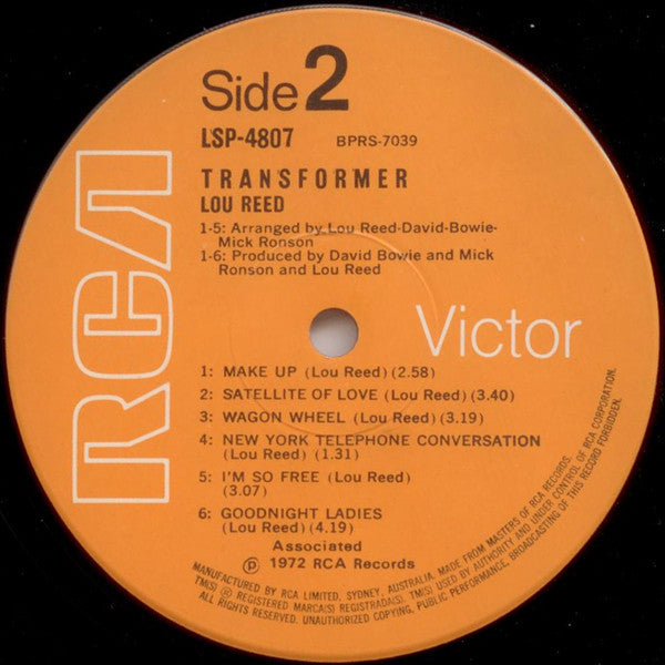 Lou Reed – Transformer LP vinyl record, image 4 of 4