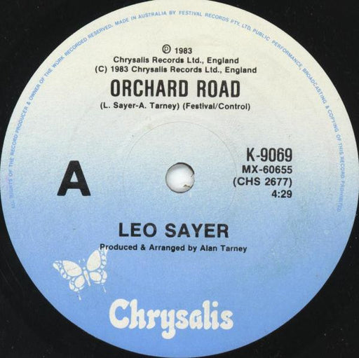 Leo Sayer – Orchard Road 7" vinyl record, image 1 of 2
