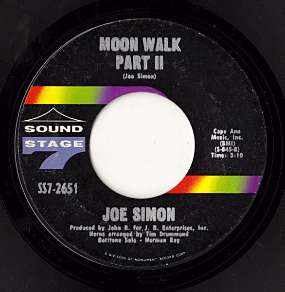 Joe Simon – Moon Walk 7" vinyl record, image 2 of 2