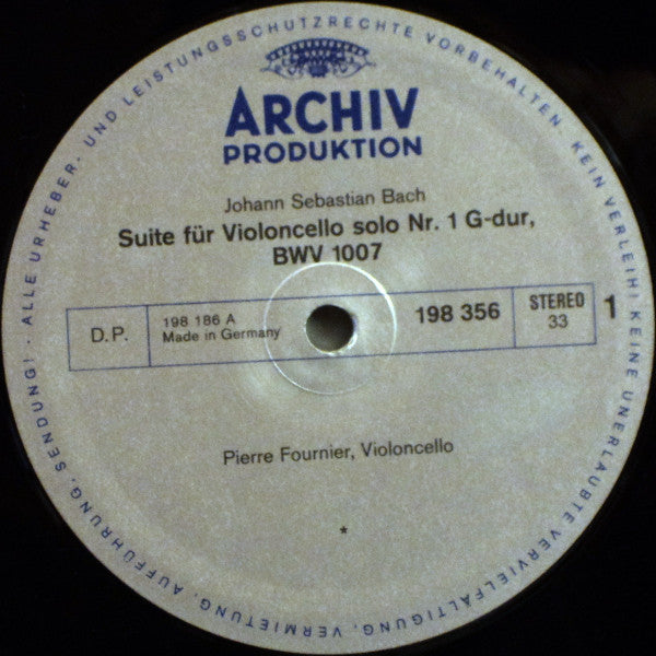 Johann Sebastian Bach, Pierre Fournier – Sechs Suiten Für Violoncello Solo (BWV 1007-1012) LP vinyl record, image 3 of 8