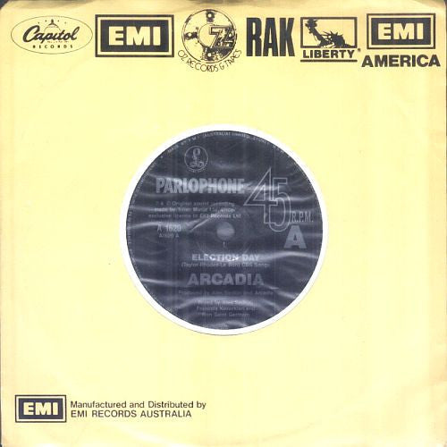 Arcadia – Election Day 7" vinyl record, image 1 of 2