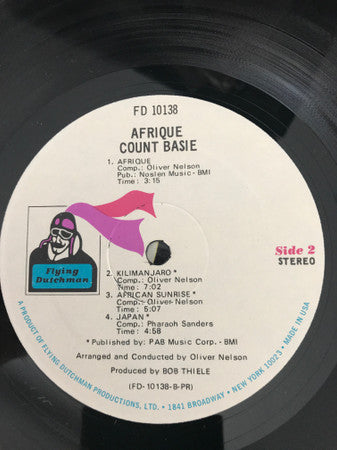 Count Basie Orchestra, Oliver Nelson – Afrique LP vinyl record, image 4 of 4