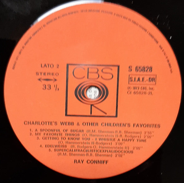 Ray Conniff – Charlotte's Web & Other Children's Favorites LP vinyl record, image 3 of 3