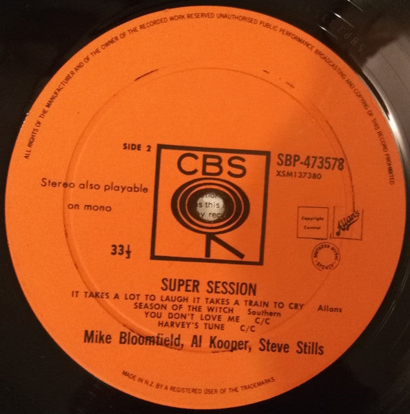 Mike Bloomfield, Al Kooper, Stephen Stills – Super Session LP vinyl record, image 4 of 4