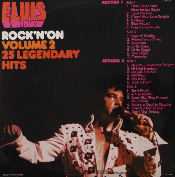 Elvis Presley – Rock 'N' On Volume 2 25 All-Time Rock 'N' Roll Hits (2xLP) LP vinyl record, image 3 of 7