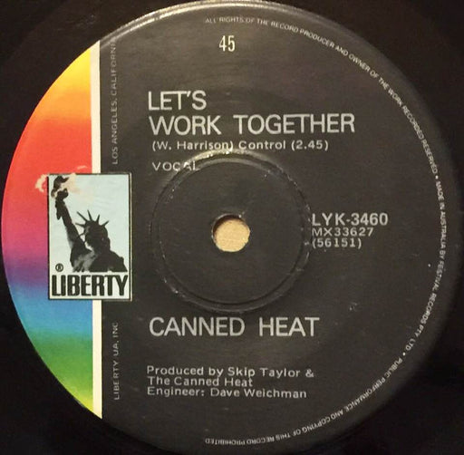 Canned Heat – Let's Work Together 7" vinyl record