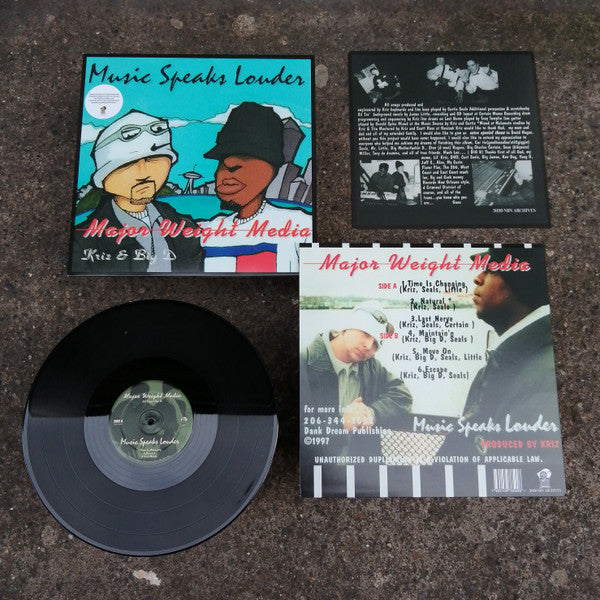 Major Weight Media – Music Speaks Louder 12" vinyl record, image 3 of 3