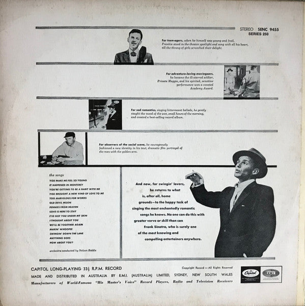 Frank Sinatra – Songs For Swingin' Lovers LP vinyl record, image 2 of 4