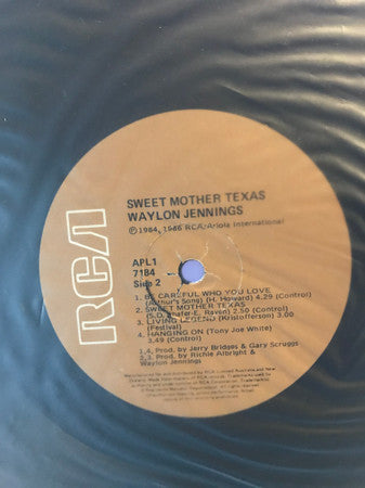 Waylon Jennings – Sweet Mother Texas LP vinyl record, image 5 of 5