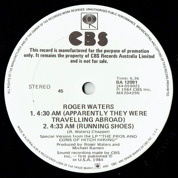 Roger Waters – The Pros And Cons Of Hitch Hiking 12" vinyl record, image 4 of 4