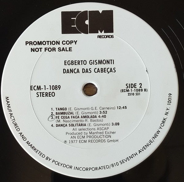Egberto Gismonti – Dança Das Cabeças LP vinyl record, image 4 of 4