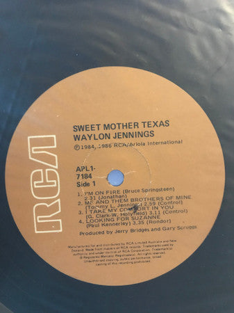 Waylon Jennings – Sweet Mother Texas LP vinyl record, image 4 of 5