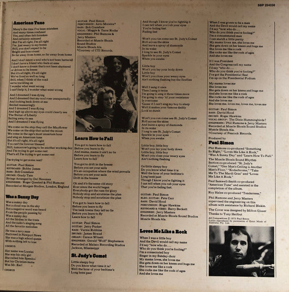 Paul Simon – There Goes Rhymin' Simon LP vinyl record, image 3 of 6