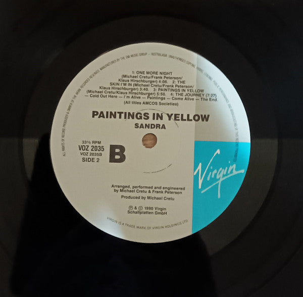 Sandra – Paintings In Yellow LP vinyl record, image 6 of 6