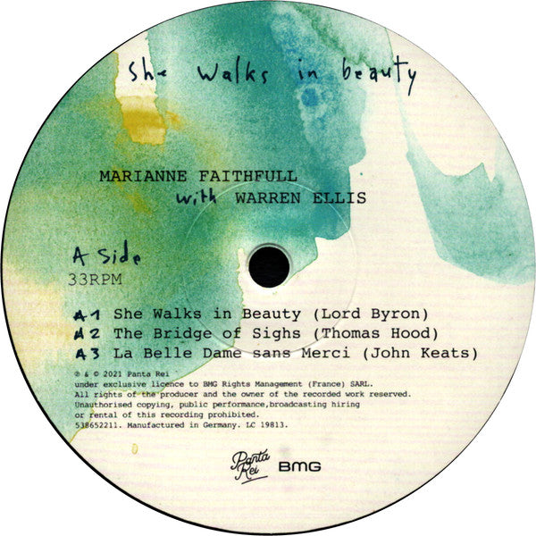 Marianne Faithfull, Warren Ellis – She Walks In Beauty (2xLP) LP vinyl record, image 5 of 10