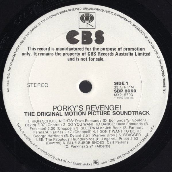 Various – Porky's Revenge! LP vinyl record, image 3 of 5