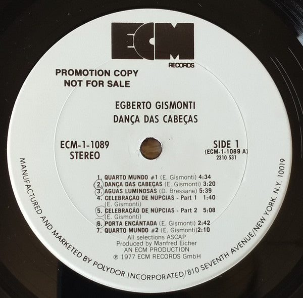 Egberto Gismonti – Dança Das Cabeças LP vinyl record, image 3 of 4