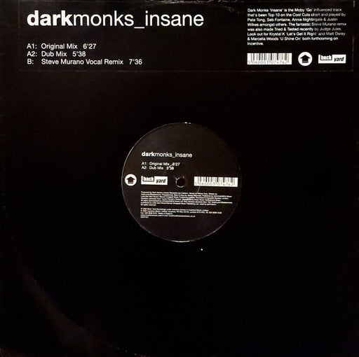 Dark Monks – Insane 12" vinyl record, image 1 of 4