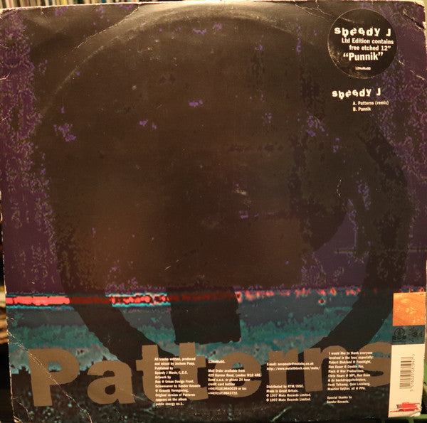 Speedy J – Patterns (Remix) 12" vinyl record, image 1 of 8
