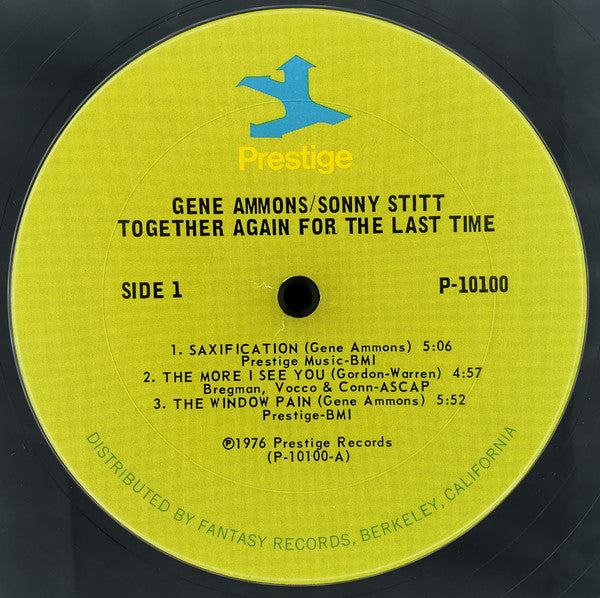 Gene Ammons, Sonny Stitt – Together Again For The Last Time LP vinyl record, image 3 of 4