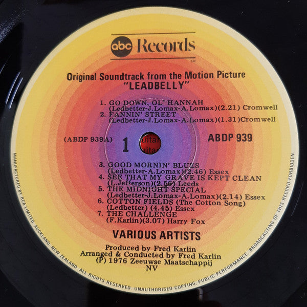 Fred Karlin – Leadbelly LP vinyl record, image 3 of 4