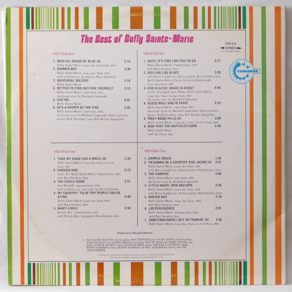 Buffy Sainte-Marie – The Best Of Buffy Sainte-Marie (2xLP) LP vinyl record, image 3 of 7