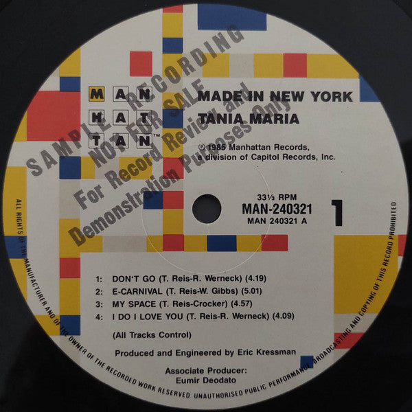 Tania Maria – Made In New York LP vinyl record, image 4 of 5