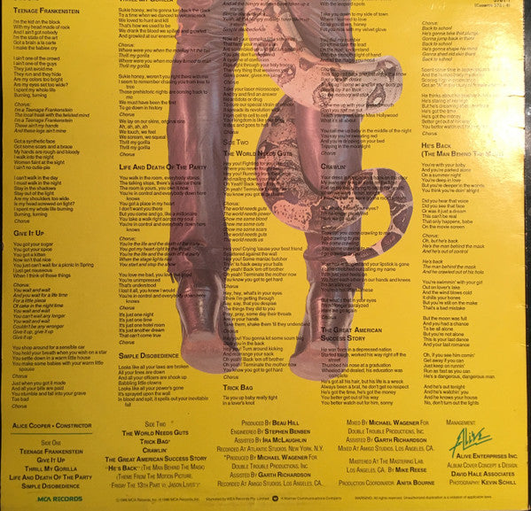 Alice Cooper – Constrictor LP vinyl record, image 2 of 5