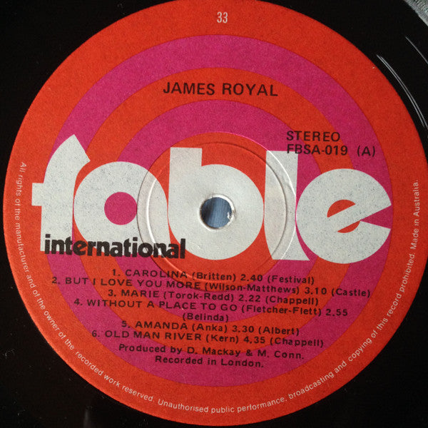 James Royal – James Royal LP vinyl record, image 4 of 5