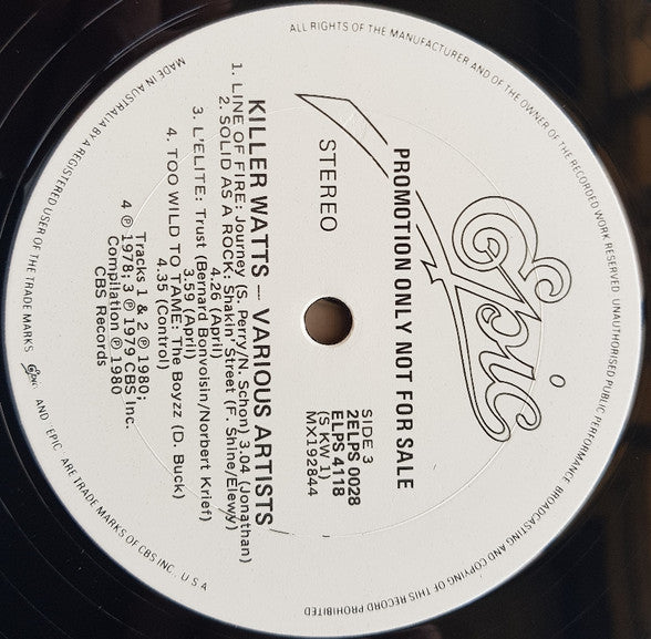 Various – Killer Watts (2xLP) LP vinyl record, image 5 of 6